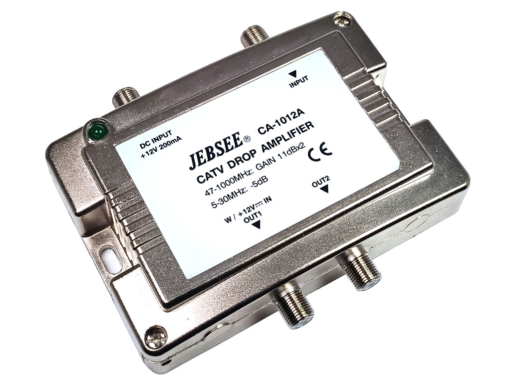 Anténní zesilovač JEBSEE CA-1012A  1x vstup - 2x výstup linkový