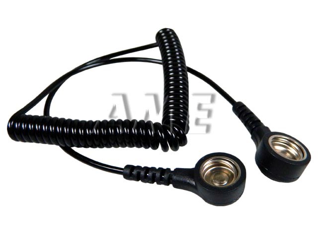 Antistatické vybavení pracoviště ESD - propojovací vodič kroucený s patentkou 10mm ELME 10/10 -1,5m