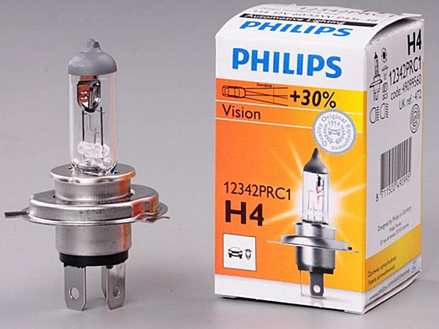 Autožárovka H4 12V 60/55W P43t Premium PHILIPS