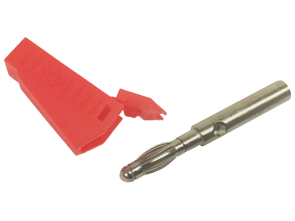 Banánek letovací se zdířkou sada 2ks modrý 