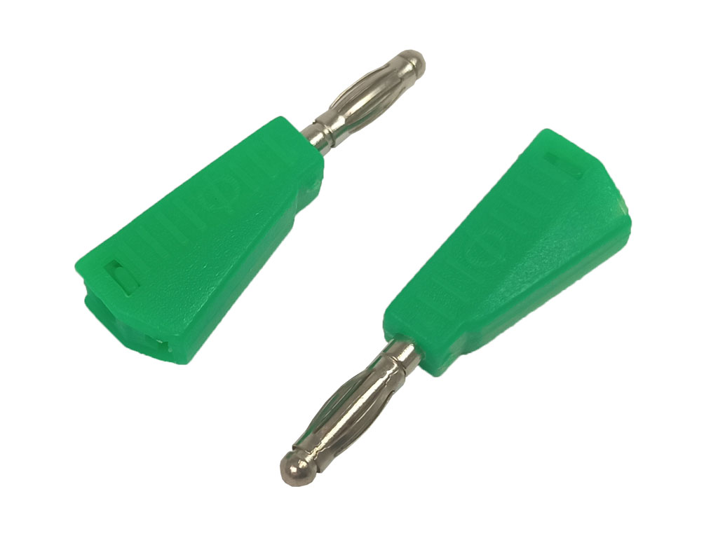 Banánek letovací se zdířkou sada 2ks zelené 