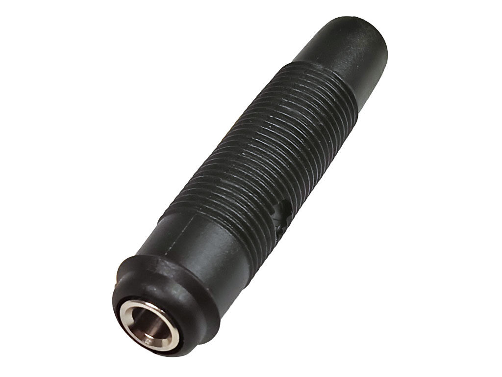 Banánek zdířka kabelová samostatná 16A - profi, černý  KUN30SW