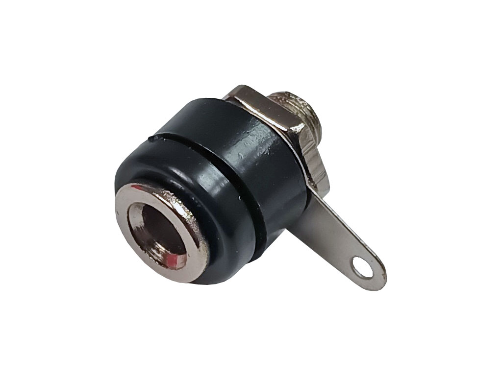 Banánek zdířka panelová samostatná 10A - černá