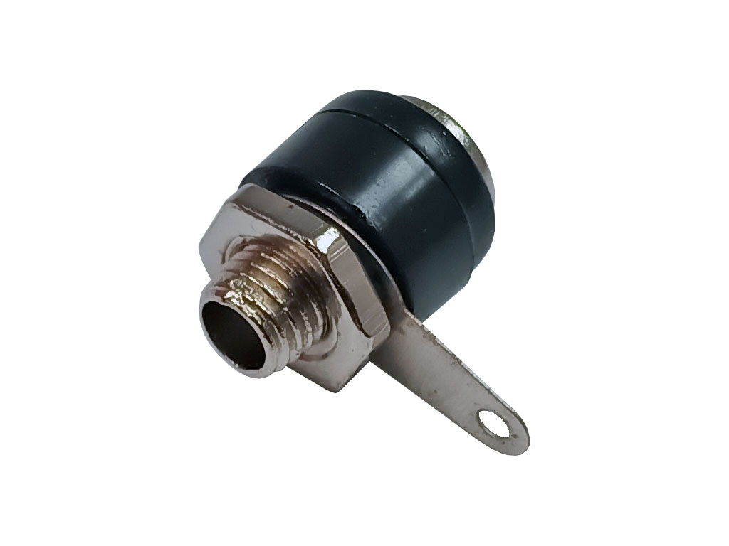 Banánek zdířka panelová samostatná 10A - černá