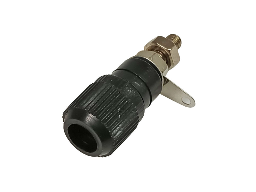 Banánek zdířka panelová samostatná 15A - černá  D-3231