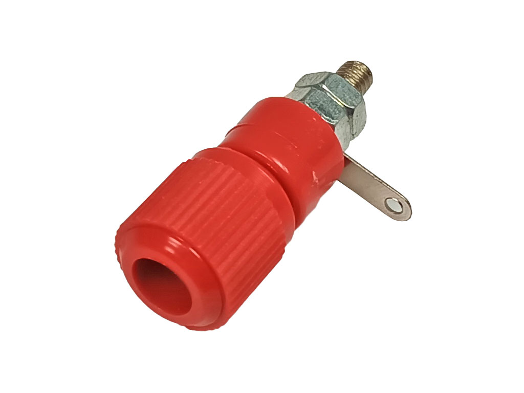 Banánek zdířka panelová samostatná 15A - rudá ( červená )  D-3230