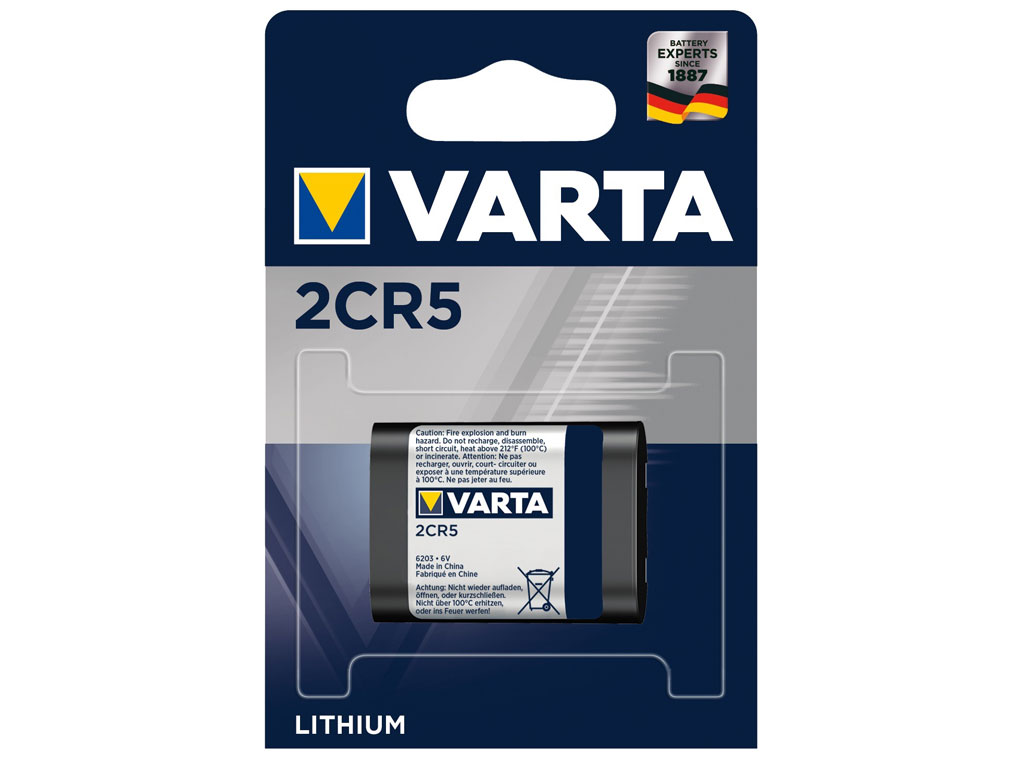 Baterie 2CR5 VARTA 6V 1600mAh lithiová