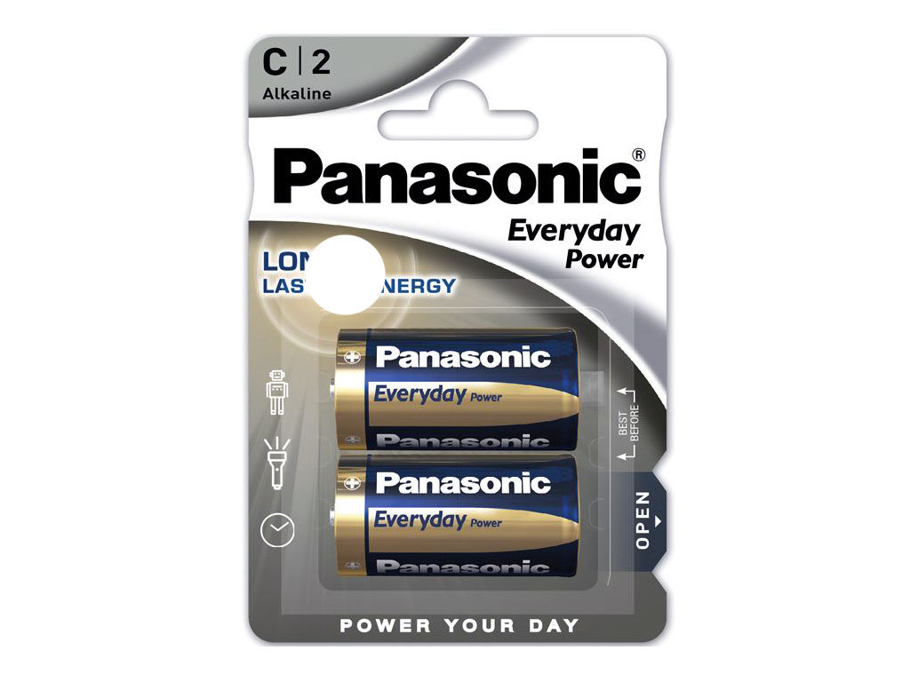 Baterie C LR14 Baby LR14EPS/2BP Panasonic Everyday Power Alkaline  balení 2 ks