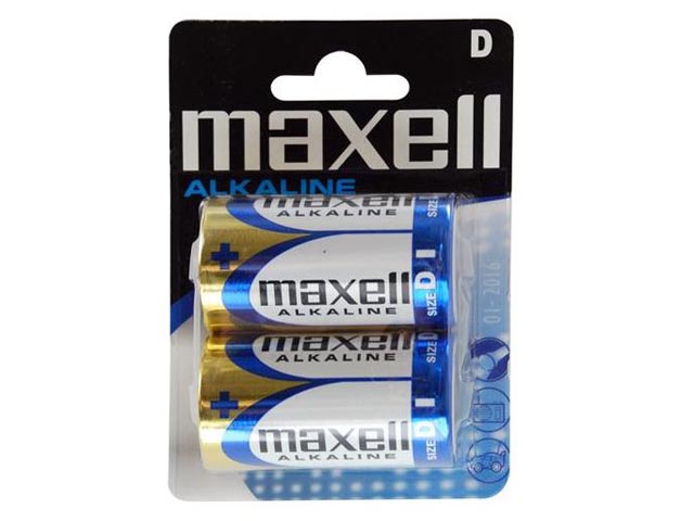 Baterie D LR20 Baby Maxell Alkaline  balení 2 ks