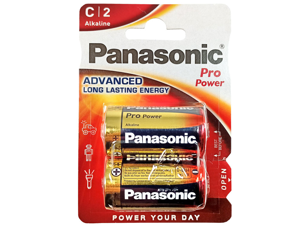 C Baterie Panasonic Pro Power Alkaline LR14 balení 2ks LR14PPG/2BP LR14