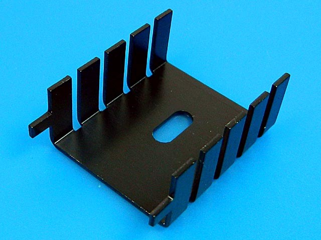 Chladič lisovaný TO220 černý FK222SA220 rozměr 33x25,4x12,7mm