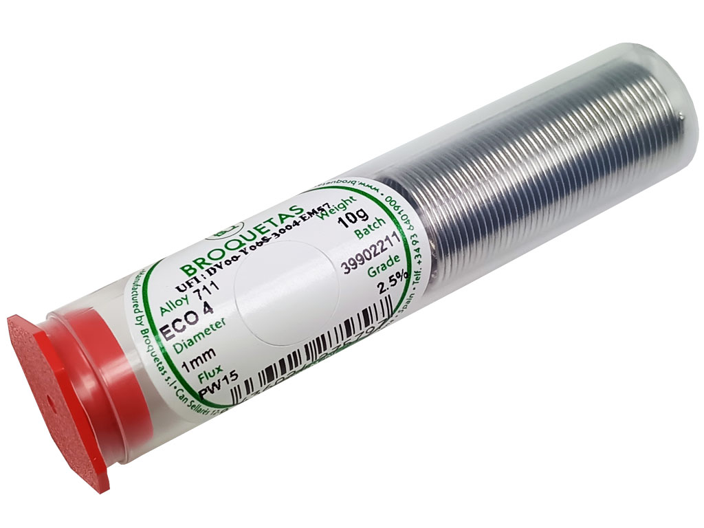 Cín pájka Broquetas Sn96,5Ag3Cu0,5 1.0mm cívka 10g