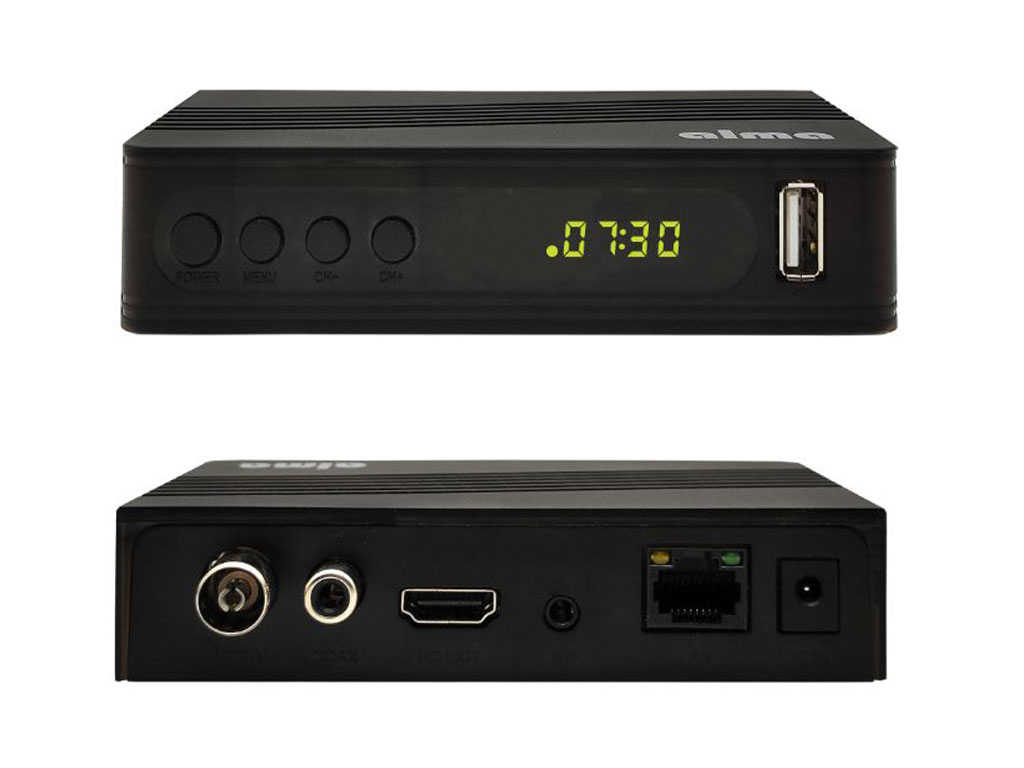 DVB-T2 přijímač Alma 2930 H.265 HEVC set-top-box