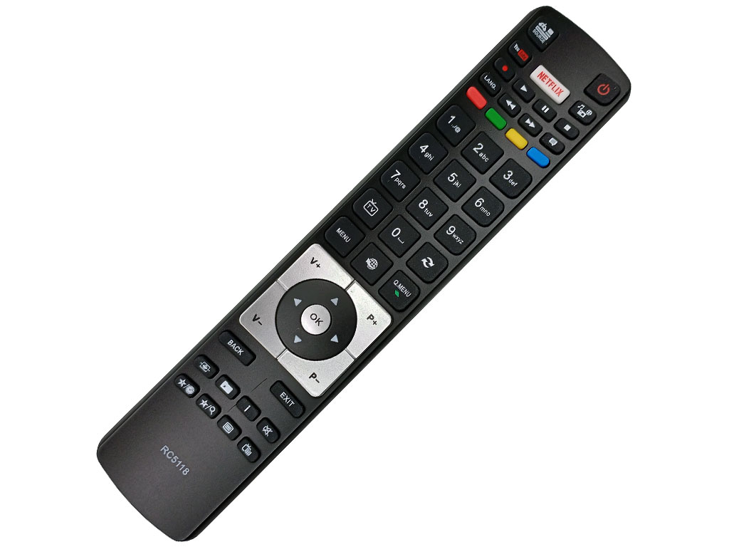 Dálkový ovladač RC5118, RC5117, RC5118F, 30090680 pro TV Vestel, GoGEN, Hyundai, Finlux, Hitachi, Telefunken náhrada