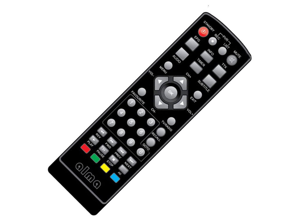 Dálkový ovladač originální  Alma 2880 mini / Tesla TE-380 mini