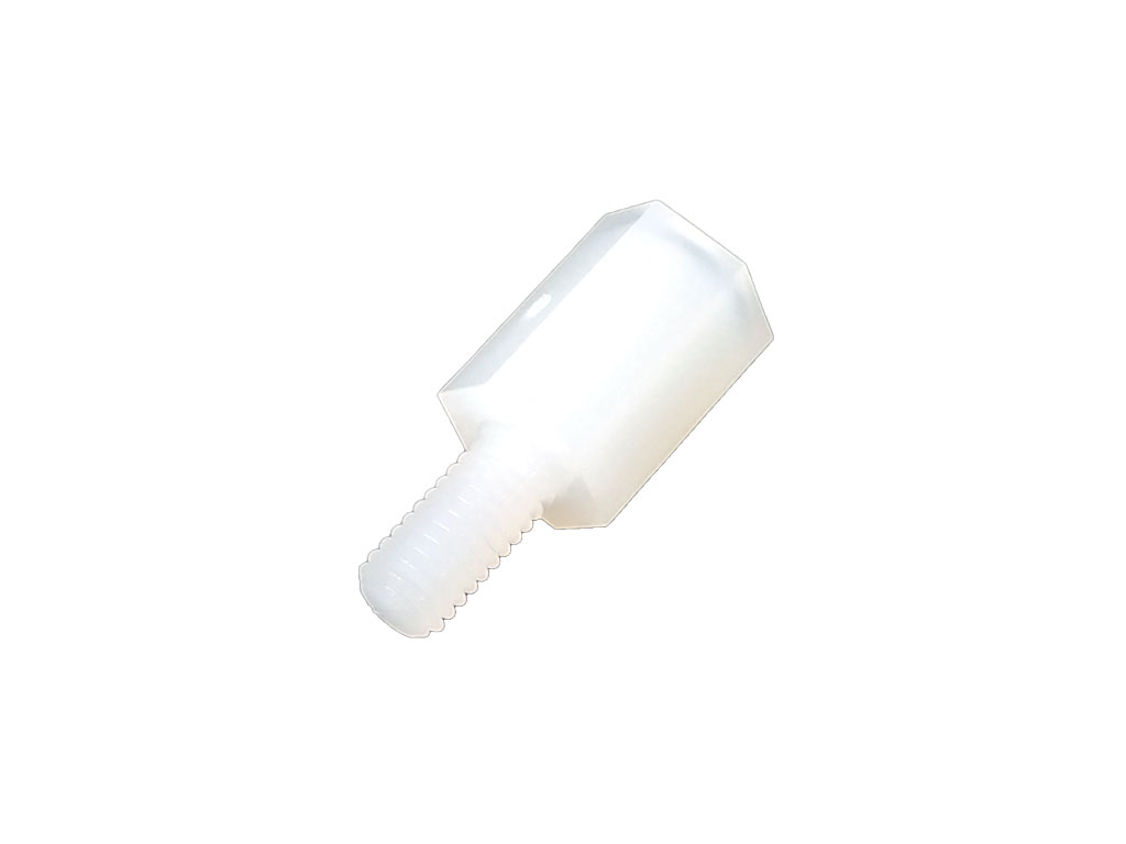 Distanční sloupek plastový šestihranný, závit M3 - vnější / vnitřní, délka 8mm