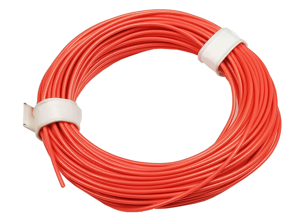 Drát Cu prům. 0.5 mm, 0.22 mm2, izolace PVC, oranžový, balení 10m