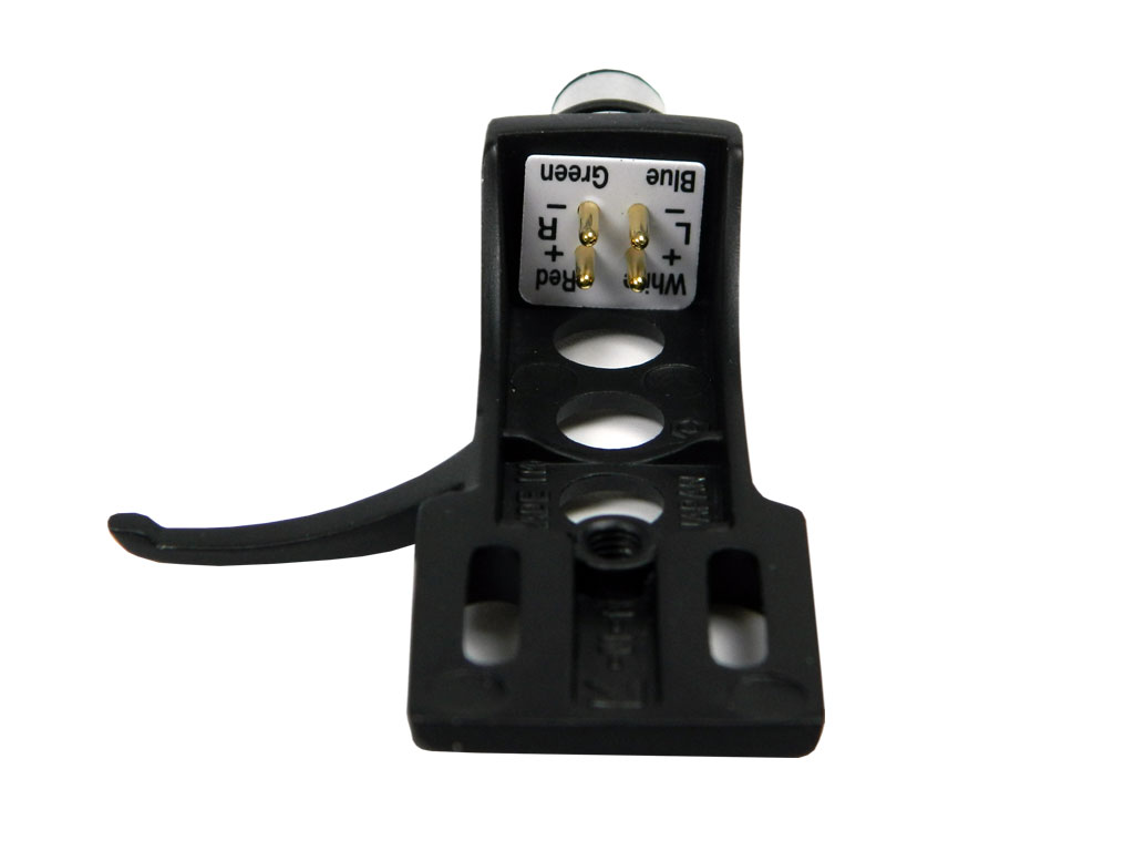 Držák přenosky GRAMO (headshell) černý s bajonetem pro standardní rozteč montáže 0,5" 