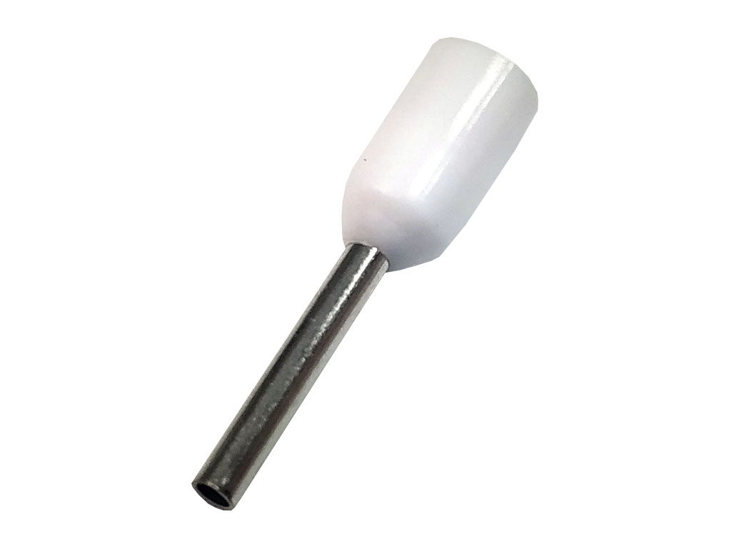 Dutinka krimpovací, trubičková koncovka izolovaná - bílá 0.5 mm², balení 10ks
