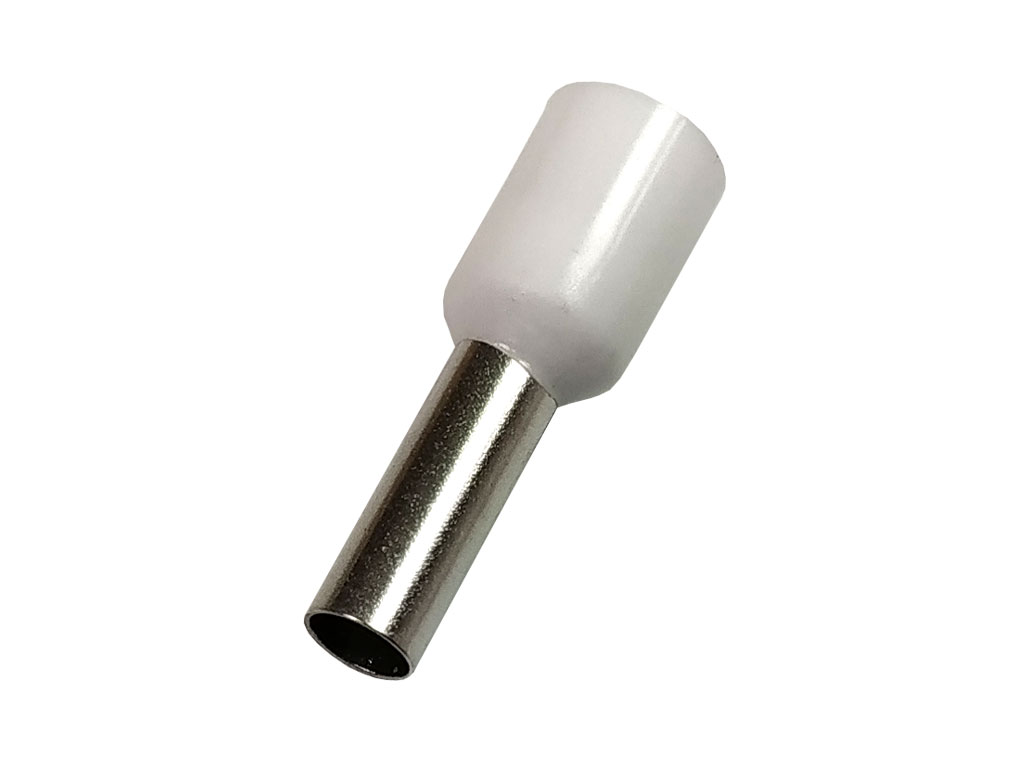 Dutinka krimpovací, trubičková koncovka izolovaná - bílá 4.0 mm², balení 10ks