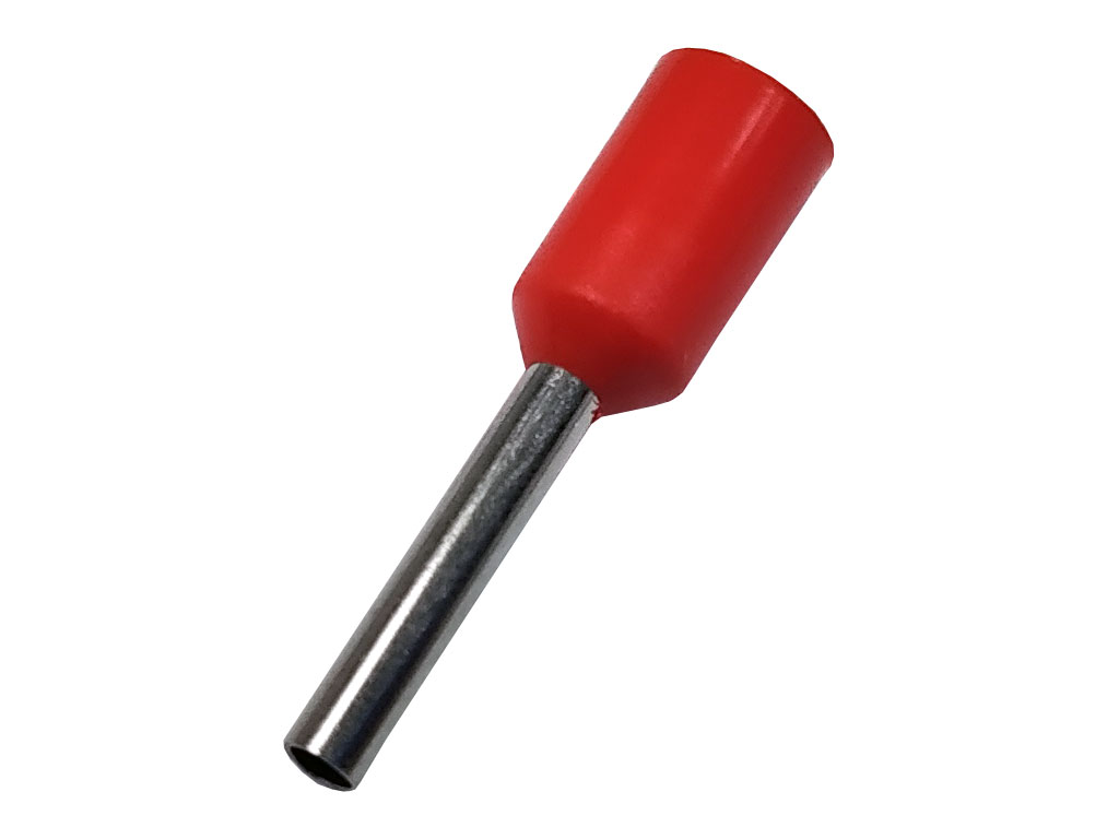 Dutinka krimpovací, trubičková koncovka izolovaná - červená 0.75 mm², balení 10ks
