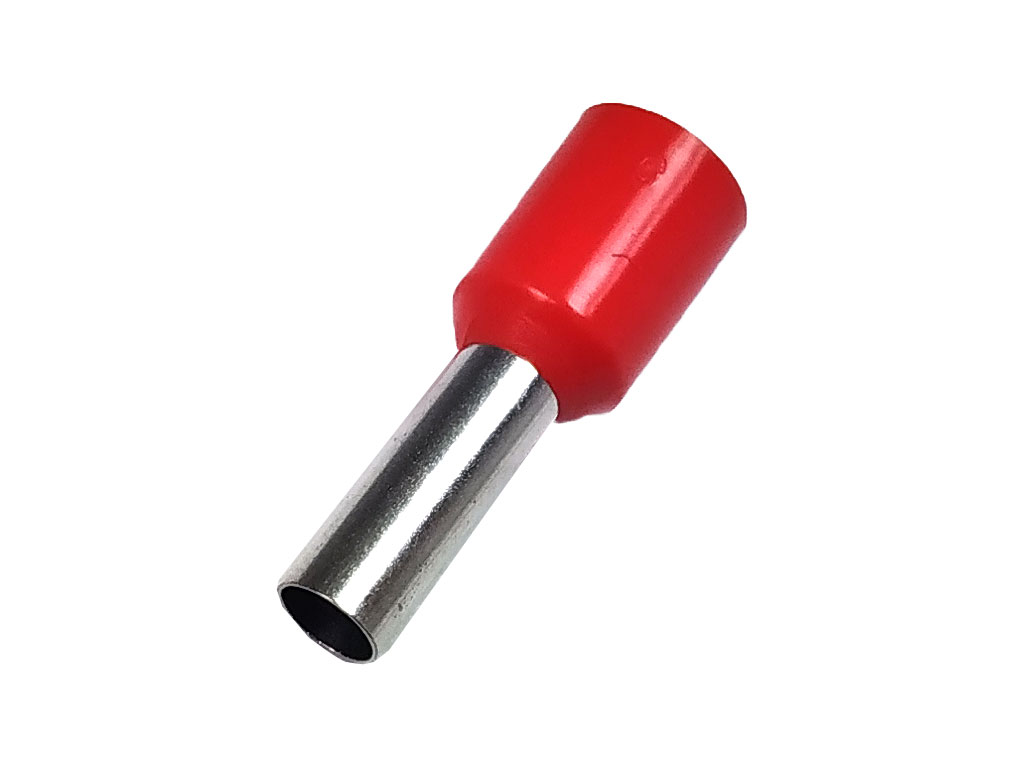 Dutinka krimpovací, trubičková koncovka izolovaná - červená 4.0 mm², balení 10ks