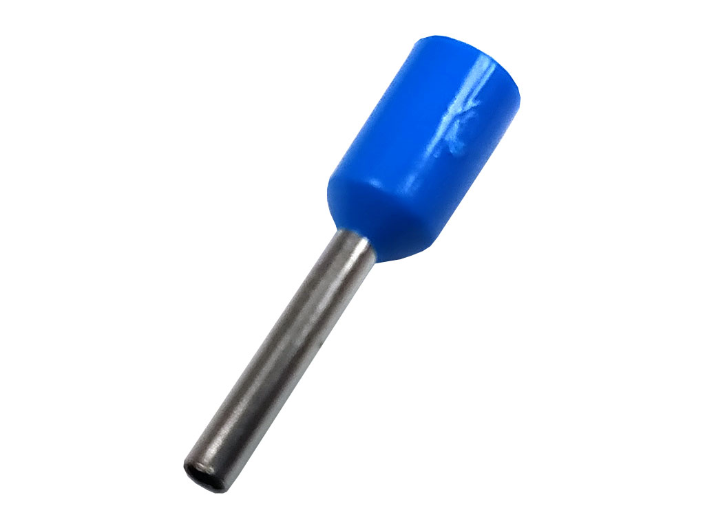 Dutinka krimpovací, trubičková koncovka izolovaná - modrá 0.75 mm², balení 10ks
