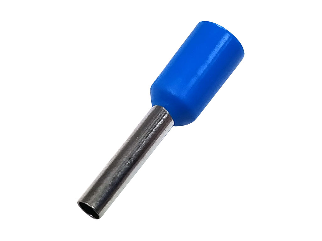 Dutinka krimpovací, trubičková koncovka izolovaná - modrá 1.0 mm², balení 10ks