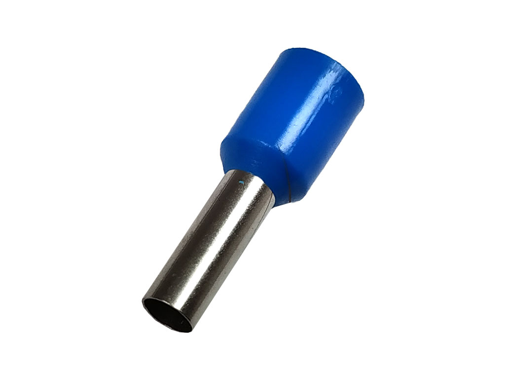 Dutinka krimpovací, trubičková koncovka izolovaná - modrá 4.0 mm², balení 10ks