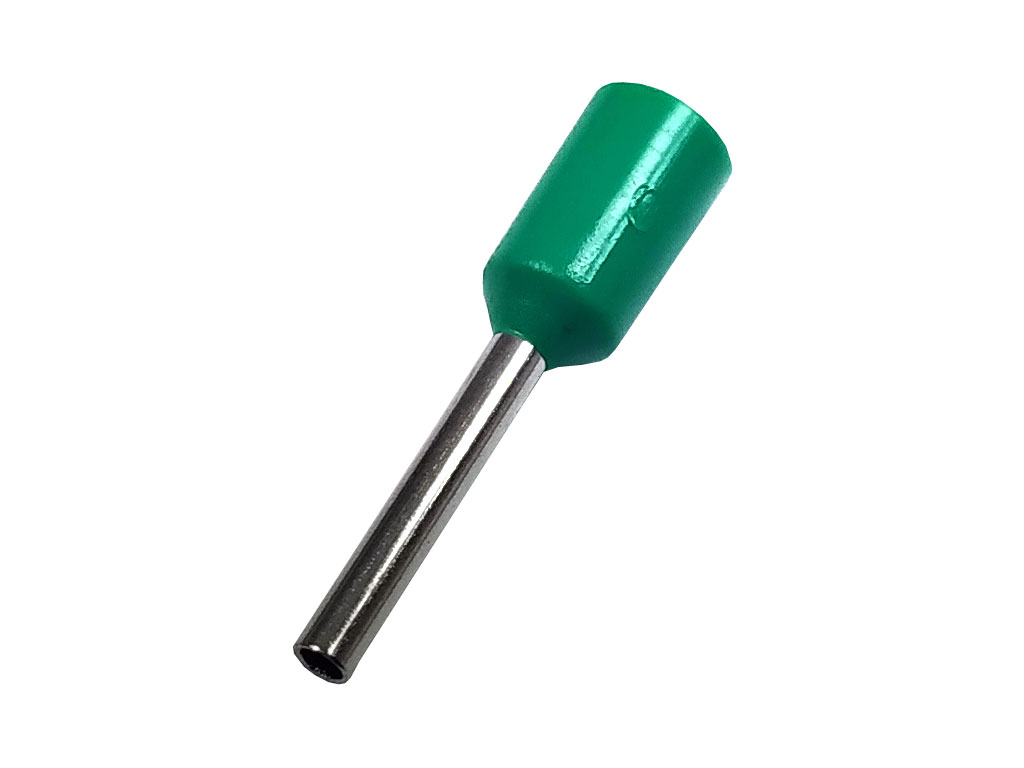 Dutinka krimpovací, trubičková koncovka izolovaná - zelená 0.5 mm², balení 10ks