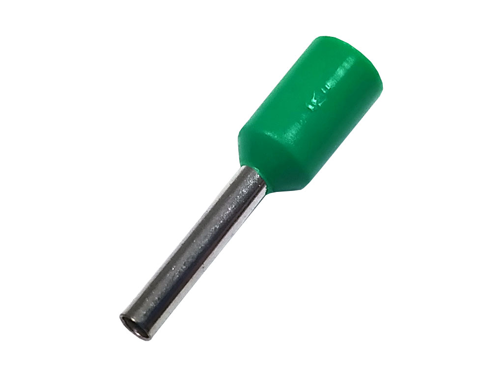 Dutinka krimpovací, trubičková koncovka izolovaná - zelená 0.75 mm², balení 10ks