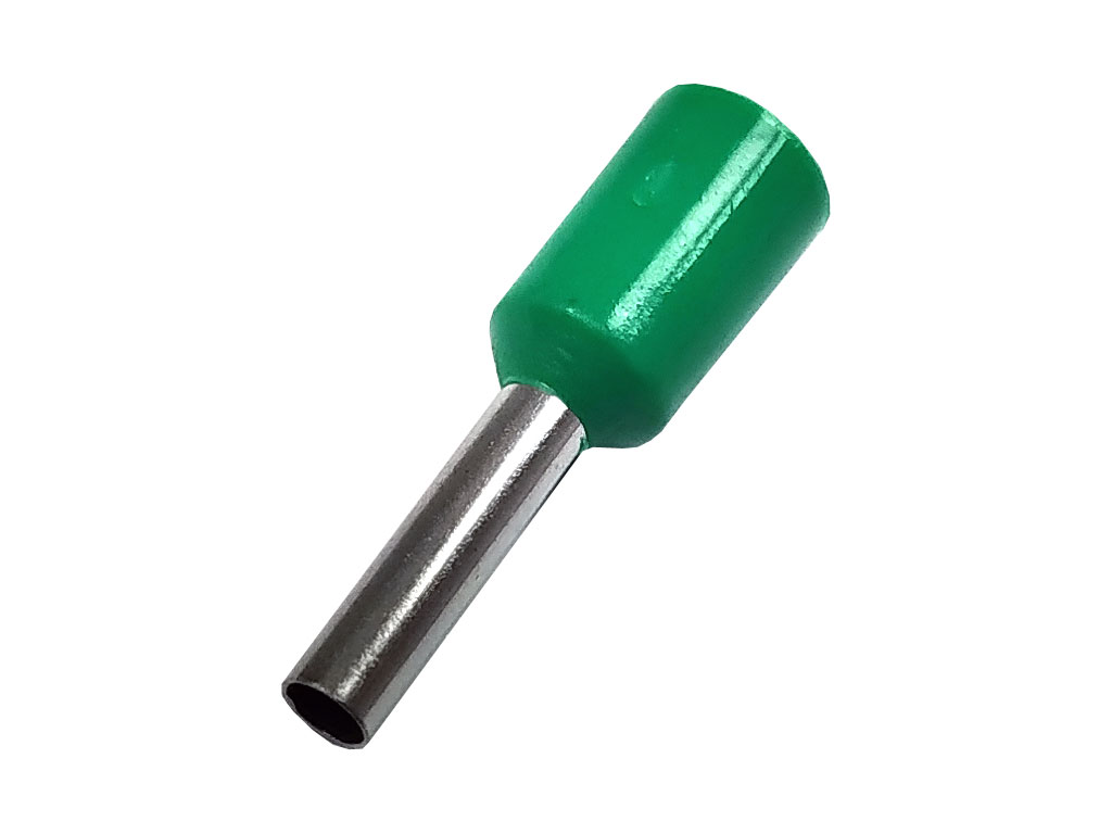 Dutinka krimpovací, trubičková koncovka izolovaná - zelená 1.5 mm², balení 10ks