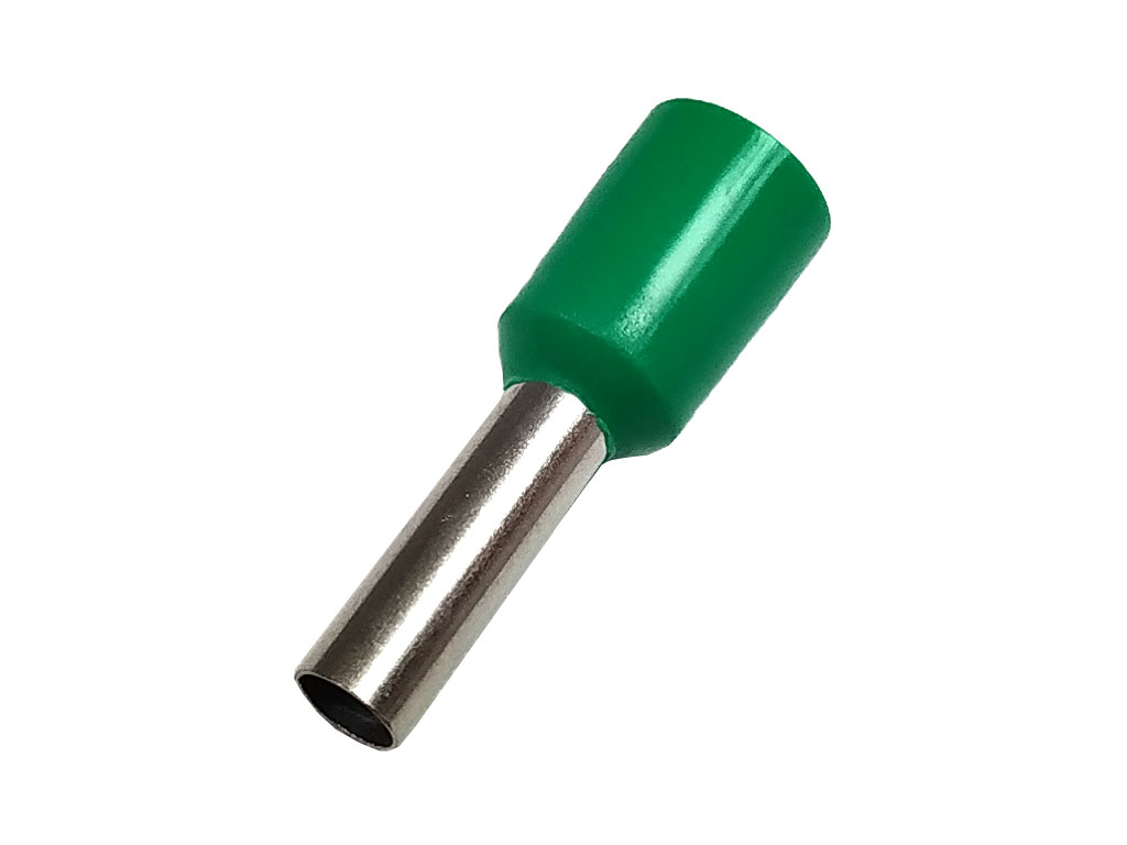 Dutinka krimpovací, trubičková koncovka izolovaná - zelená 2.5 mm², balení 10ks