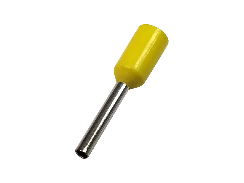 Dutinka krimpovací, trubičková koncovka izolovaná - žlutá 0.5 mm², balení 10ks