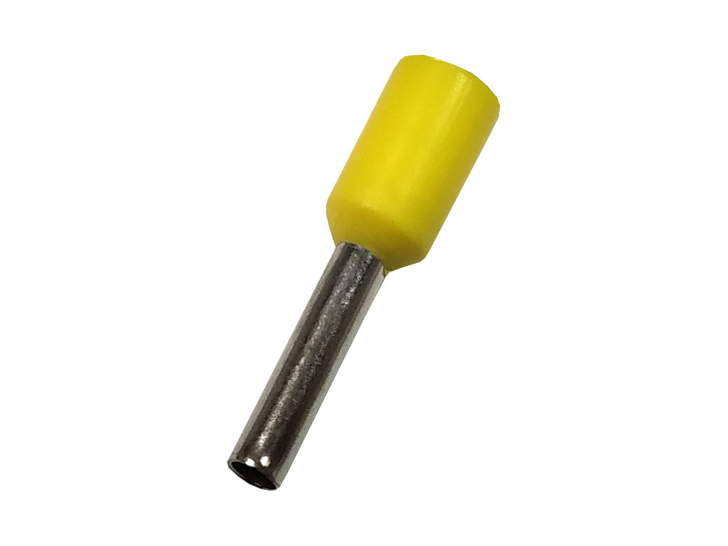 Dutinka krimpovací, trubičková koncovka izolovaná - žlutá 1.0 mm², balení 10ks