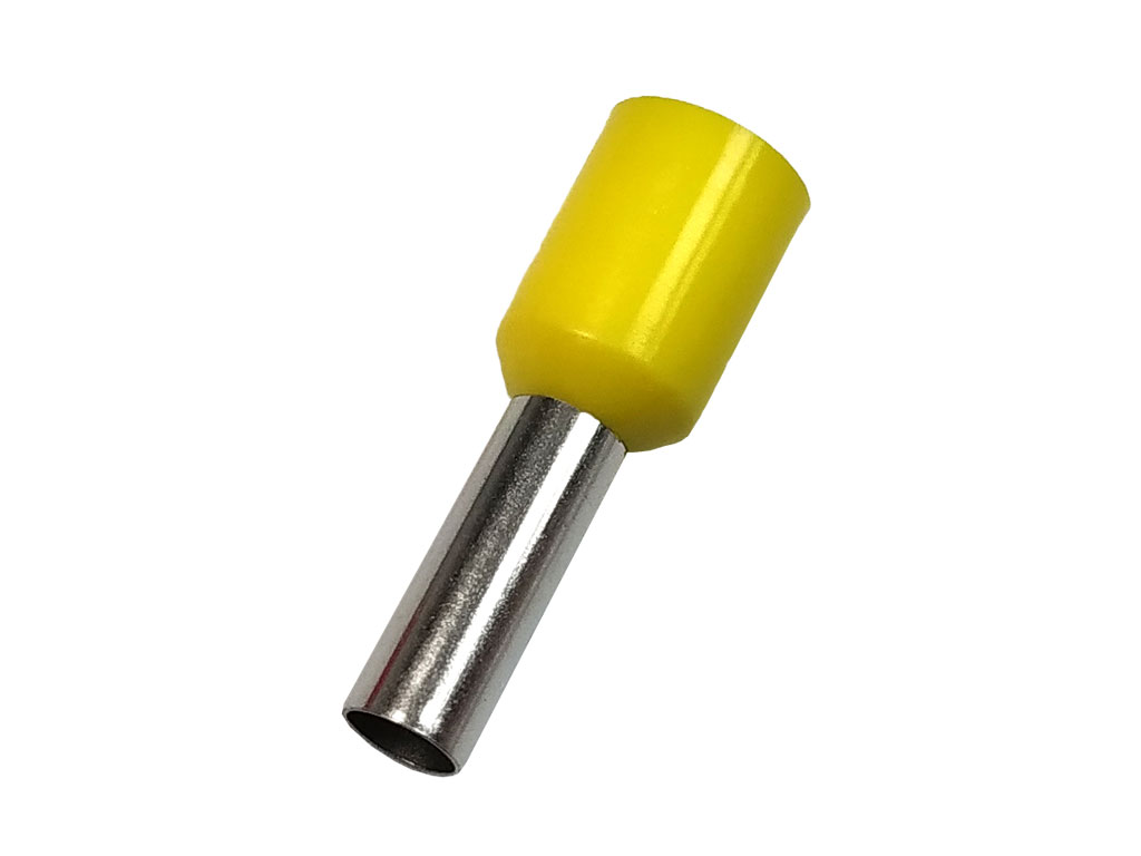 Dutinka krimpovací, trubičková koncovka izolovaná - žlutá 4.0 mm², balení 10ks