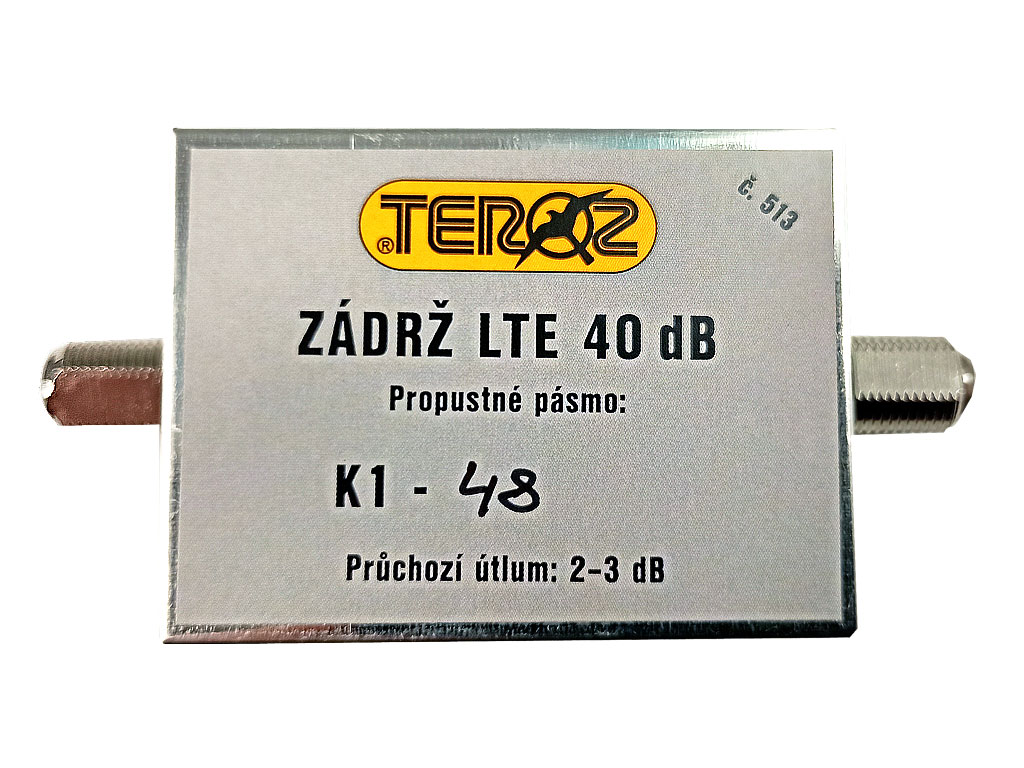 Filtr LTE č.513 LTE zádrž 40dB K1-48 F