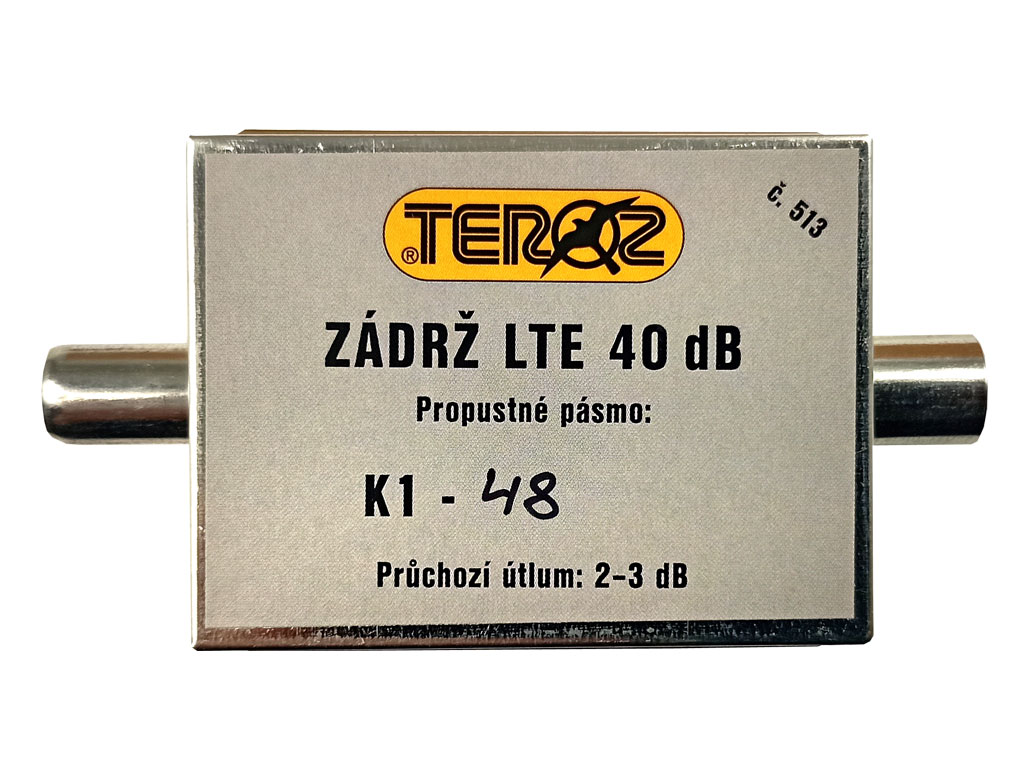 Filtr LTE č.513 LTE zádrž 40dB K1-48 IEC Teroz