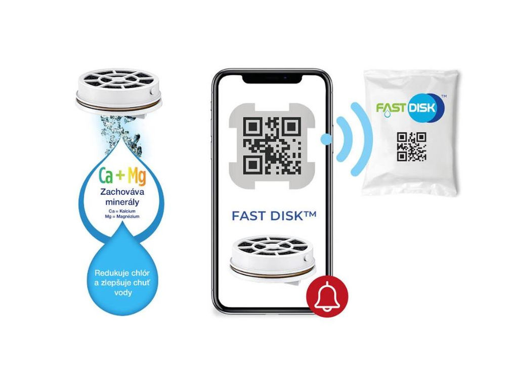 Filtrační láhev na vodu, karafa, skleněná, bílá LAICA B31AA