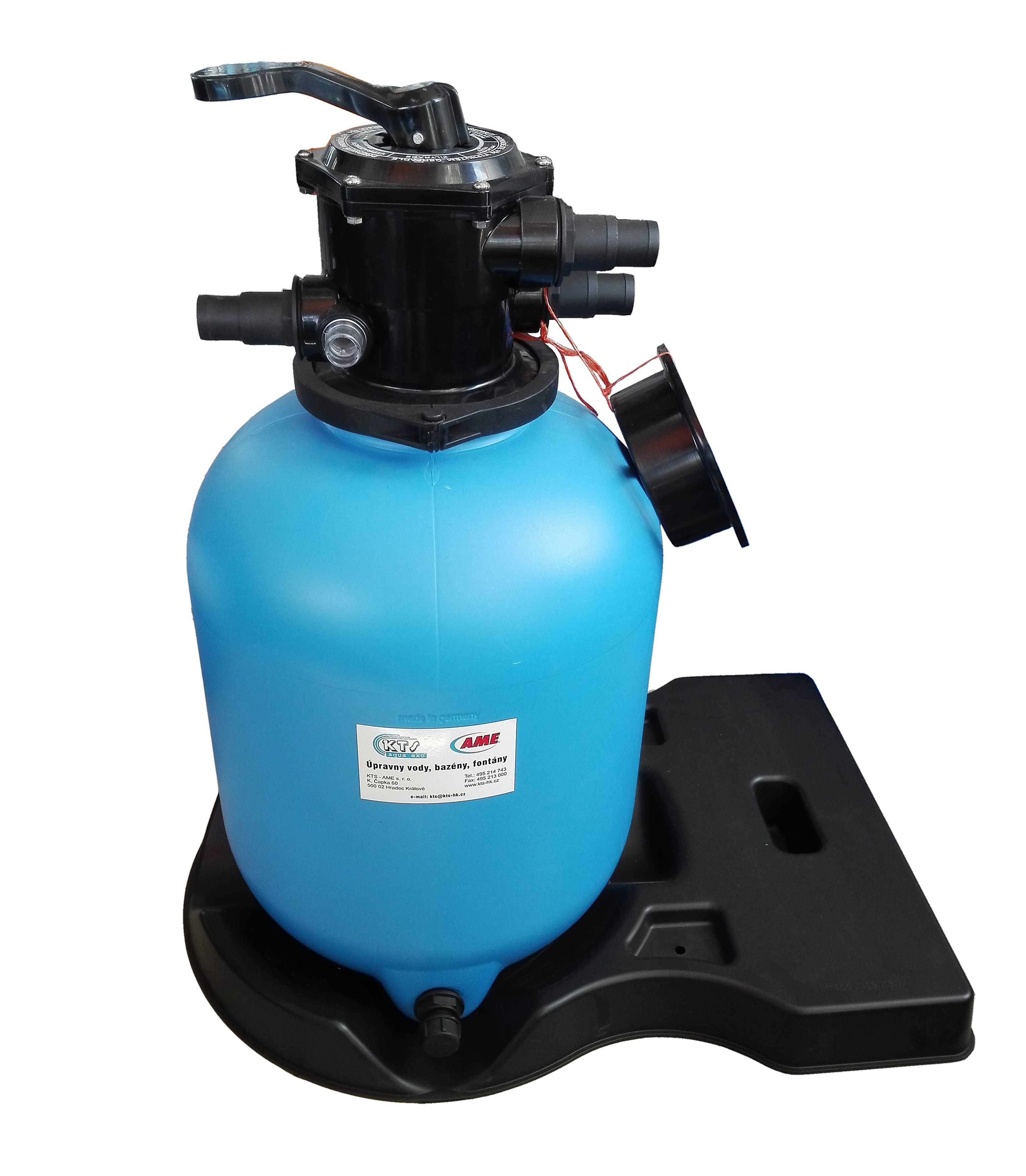 Filtrační nádoba OKU průměr 300  včetně palety, 6cestného ventilu TOP