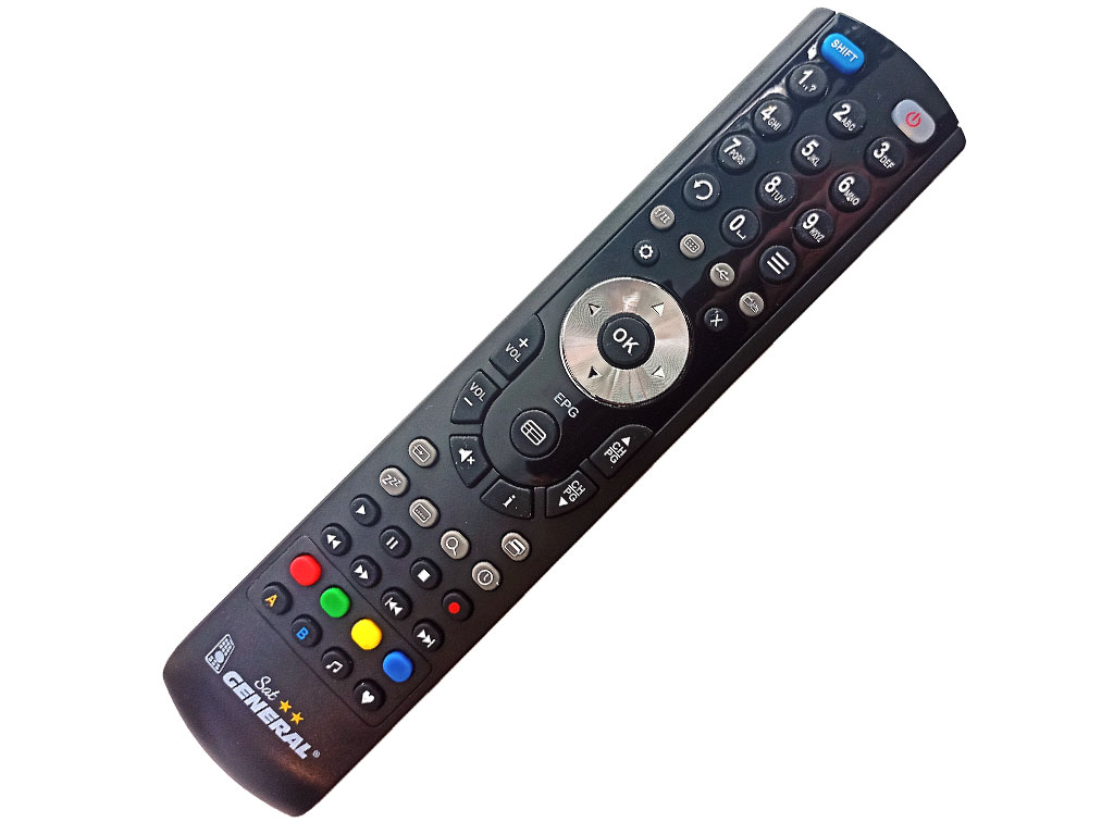 General SAT / TV - originální dálkový ovladač naprogramovaný na zakázku pro SAT a DVB-T