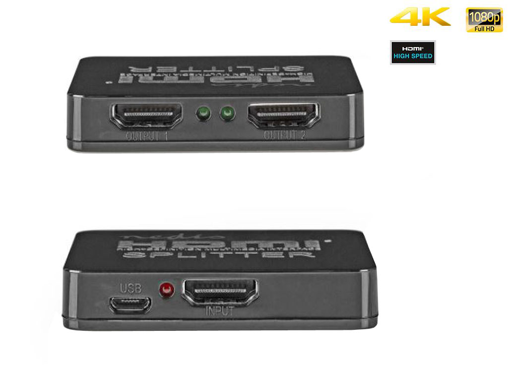 HDMI Splitter HDMI > 2x HDMI 4K 30Hz VSPL34002BK Nedis