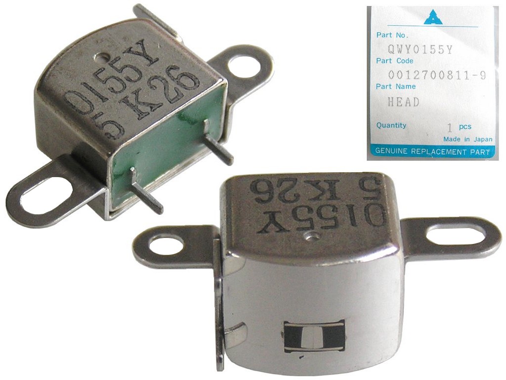 Hlava mono 255 ohm QWY0155Y, specifická krátká montáž, kazetové magnetofony National Panasonic