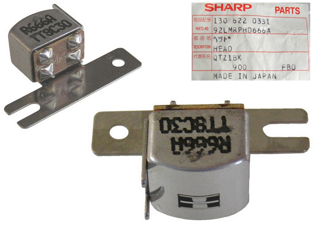 Hlava stereo 210 ohm 92LMRPHD666A  / SHARP R666A , kazetové magnetofony