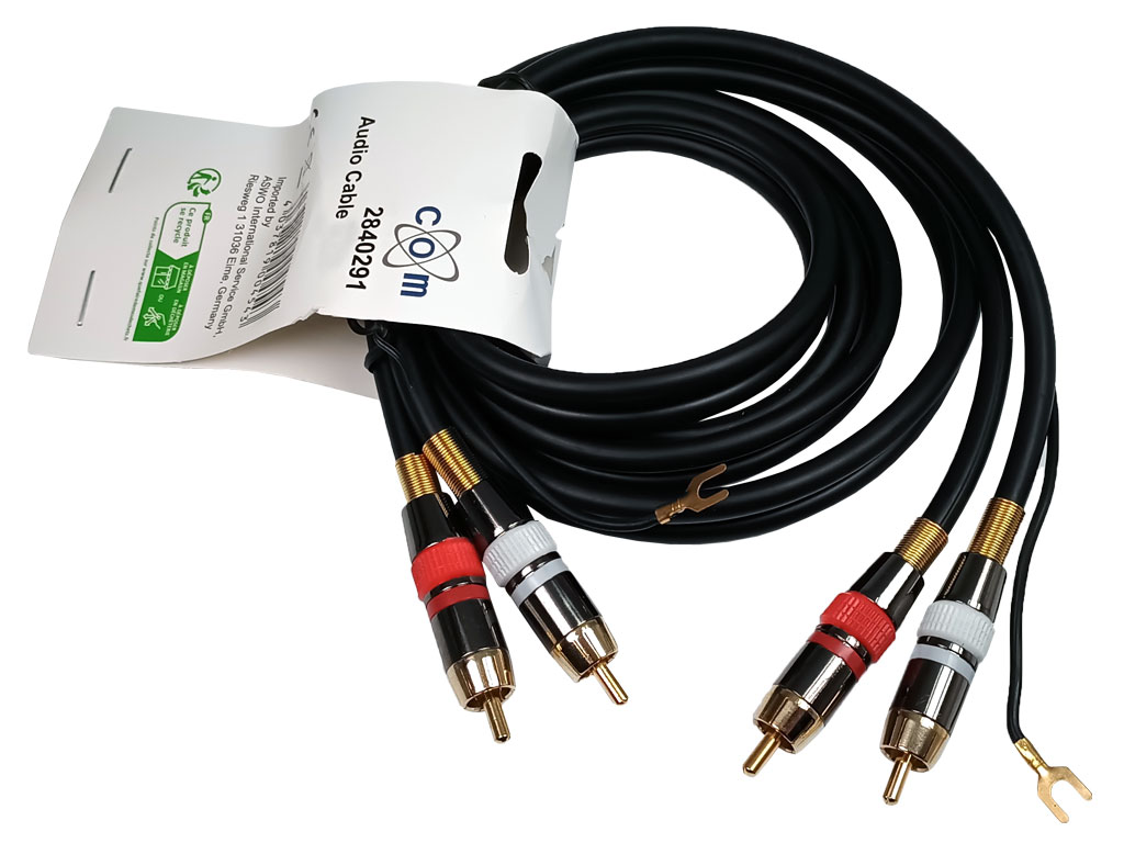 Kabel 2xCINCH / 2xCINCH  HiFi 10m + zemnící vodič