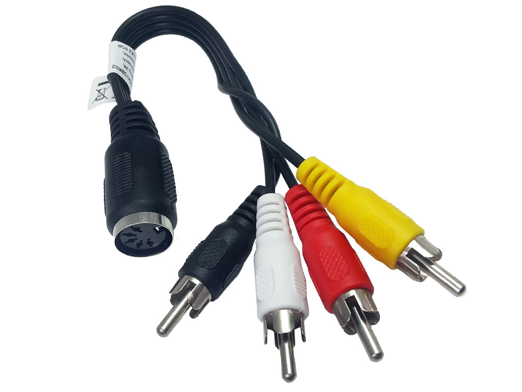 Kabel DIN (samice) / 4xCINCH (samec)  0,2m