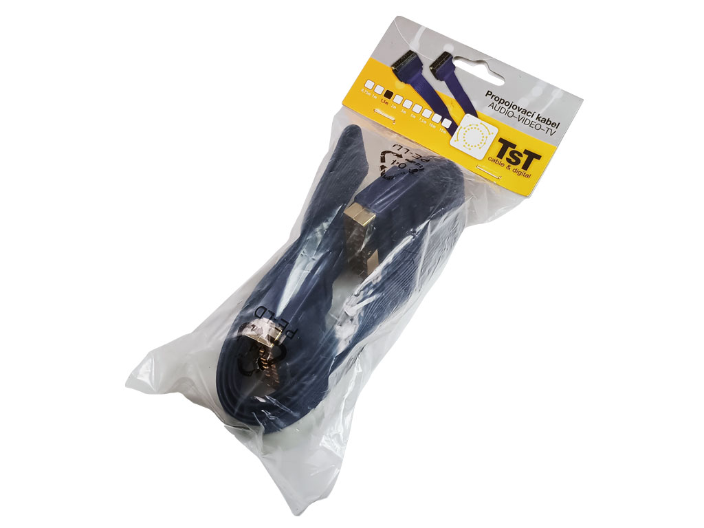 Kabel SCART / SCART plochý 1.5m