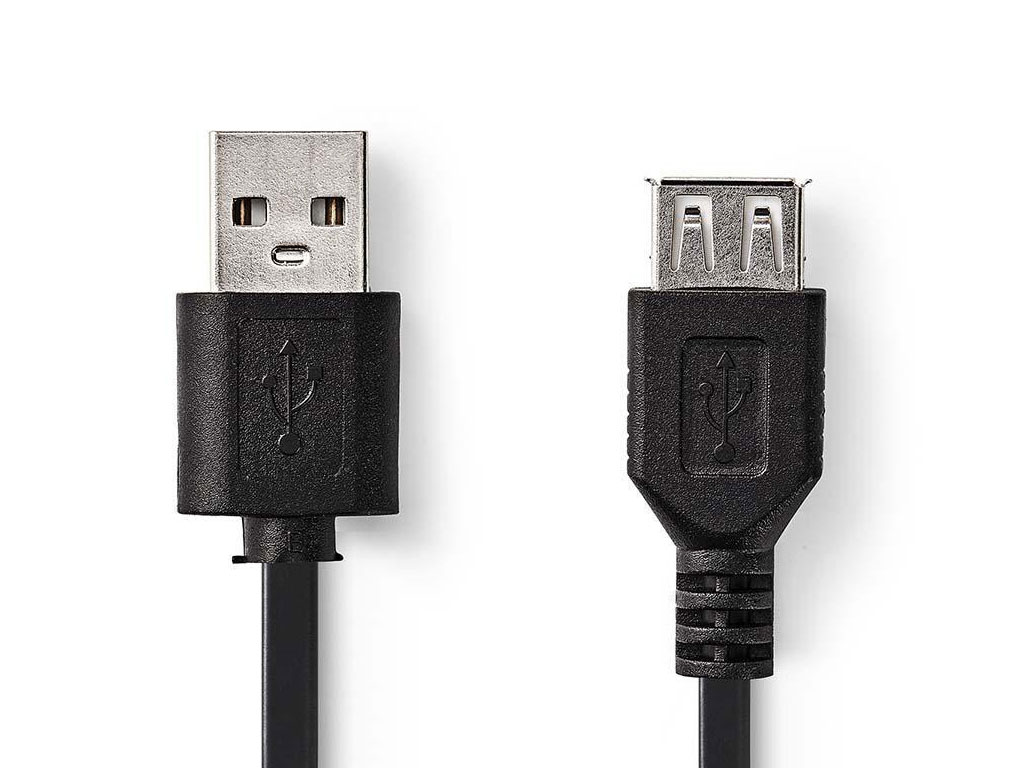Kabel USB 2.0 A / A prodlužovací 0,2m CCGP60010BK02 Nedis