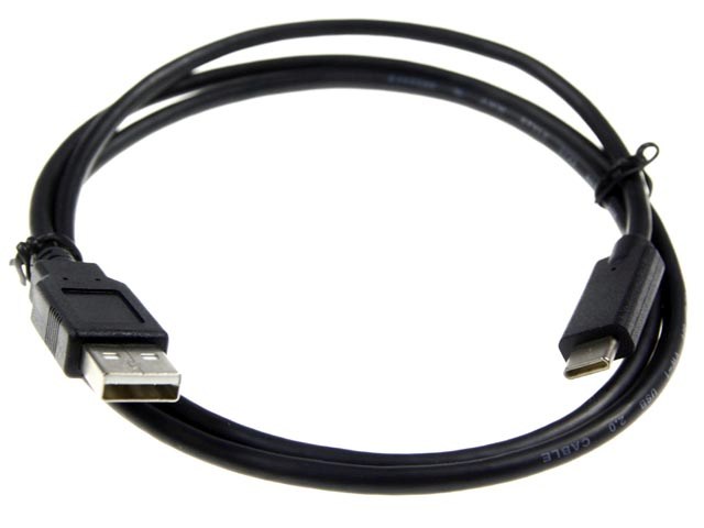 Kabel USB C 3.1 (M) propojovací USB A 2.0 (M) délka 1m černý