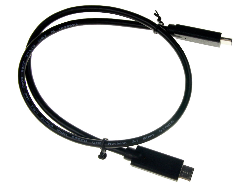 Kabel USB C 3.1 (M) propojovací USB C 3.1 (M) délka 0,5m černý